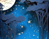 Starry Sky | Starry Night | Stars | Stars and Moon Art | Modern Art | Room Decor | Home Decor | Wall Art | Standout Art | Unique Art