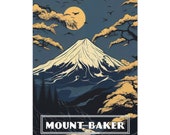 Mt. Baker Print Wall Art Mount Baker Décor Gift Travel Memory Housewarming Gift Mt. Baker Wall Décor