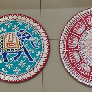 Arte de mural lippan feita à mão para decoração de casa, arte de espelho lippan, arte mural feita à mão, arte de argila para decoração de parede