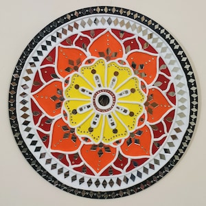 Arte de mural lippan feita à mão para decoração de casa, arte de espelho lippan, arte mural feita à mão, arte de argila para decoração de parede