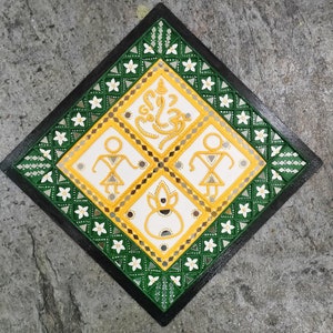Arte de mural lippan feita à mão para decoração de casa, arte de espelho lippan, arte mural feita à mão, arte de argila para decoração de parede