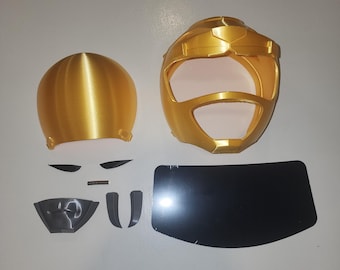 NEW* MMPR Yellow Ranger Helmet Kit 1:1 Power Rangers DIY