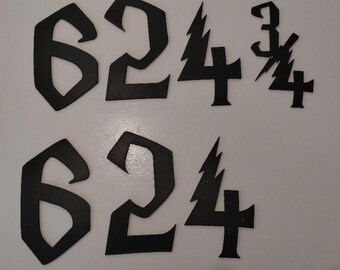 Wizardry House Numbers Harry Custom Potter made and sized Hogwarts
