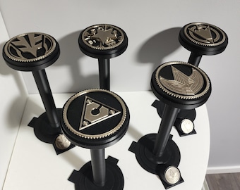 NEW!! Power Helmet Rangers Legacy Master Morpher Helmet Stand With Power Coin Holder v3