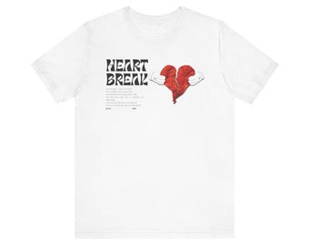 Camiseta de Kanye West - 808'S & Heartbreaks - Letra Heartless - Ajuste unisex