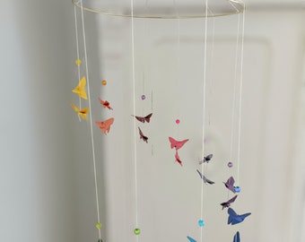 Baby Gifts Origami Mobile Rainbow Butterflies