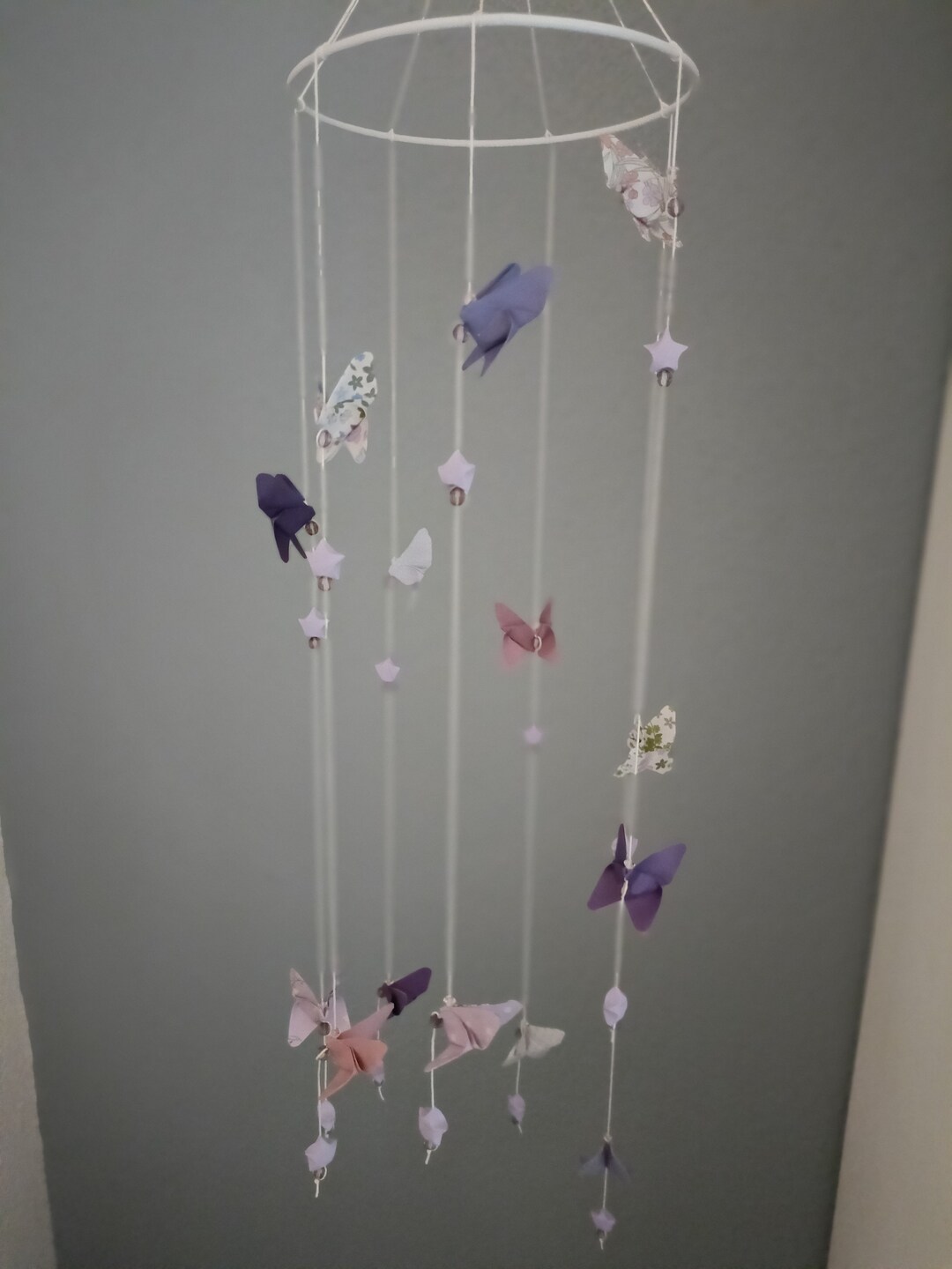 Origami Mobile Butterflies & Stars Purple Etsy