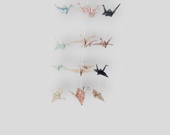 Summer decoration origami mobile with cranes