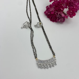 American diamond style mangalsutra