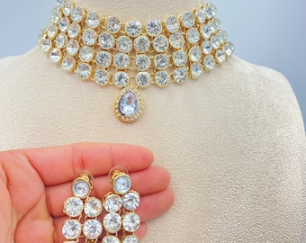 Pj Austrian stone chokers set