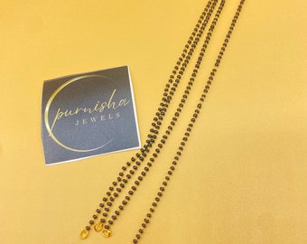 Black beads mangalsutra double chains only,