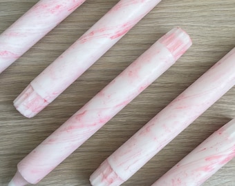 Pink marble candles, Dinner candles, Handmade candles, Decorative candles, Marble candle