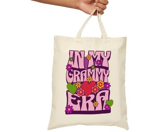 In meiner Grammy Ära Floral Cotton Tragetasche, personalisiertes Geschenk