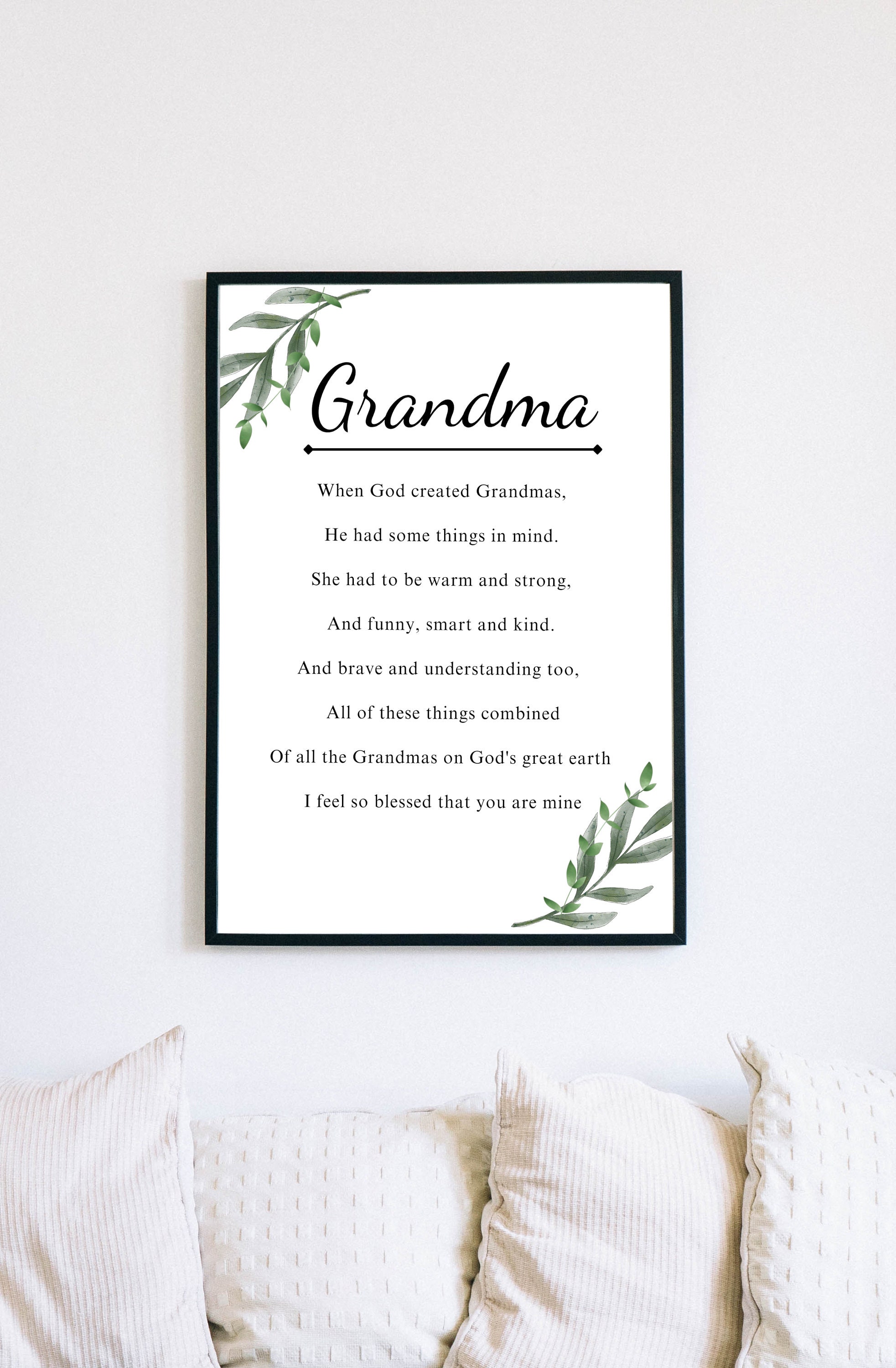 Perfect Grandma Poem Printable Gift for Grandmas Birthday Christmas ...