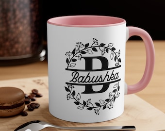 Personalized Babushka Mug: Monogrammed Coffee Cup Gift