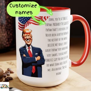 Funny Personalized Political Coffee Mug, Hilarious President Meme, Unique Gift for Republican man or woman, Sarcastic Political Humor Cup