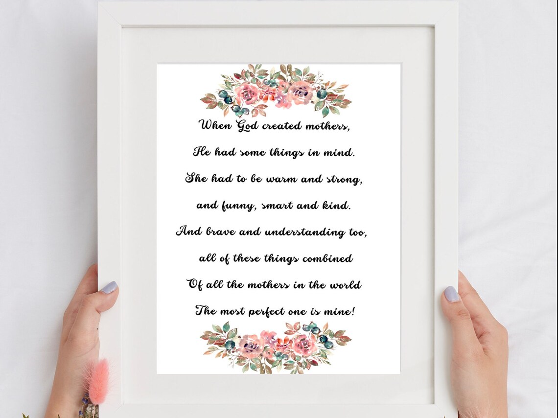 Poem for My Mother Poem Printable Mom Poem Thoughtful - Etsy