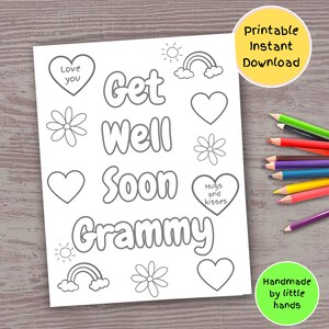 Coloriage imprimable de rétablissement des Grammys pour les enfants fait main carte de rétablissement pour les Grammy Awards des petits-enfants du petit-fils de la petite-fille