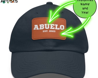 Personalized Abuelo Baseball Cap, Custom Twill Hat, Grandfather Gift