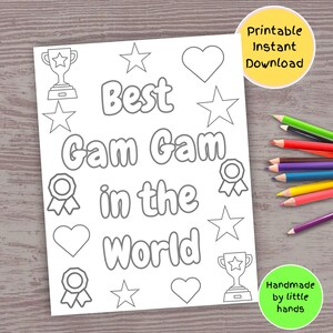 Coloriage de Gam Gam à imprimer pour la fête des mères