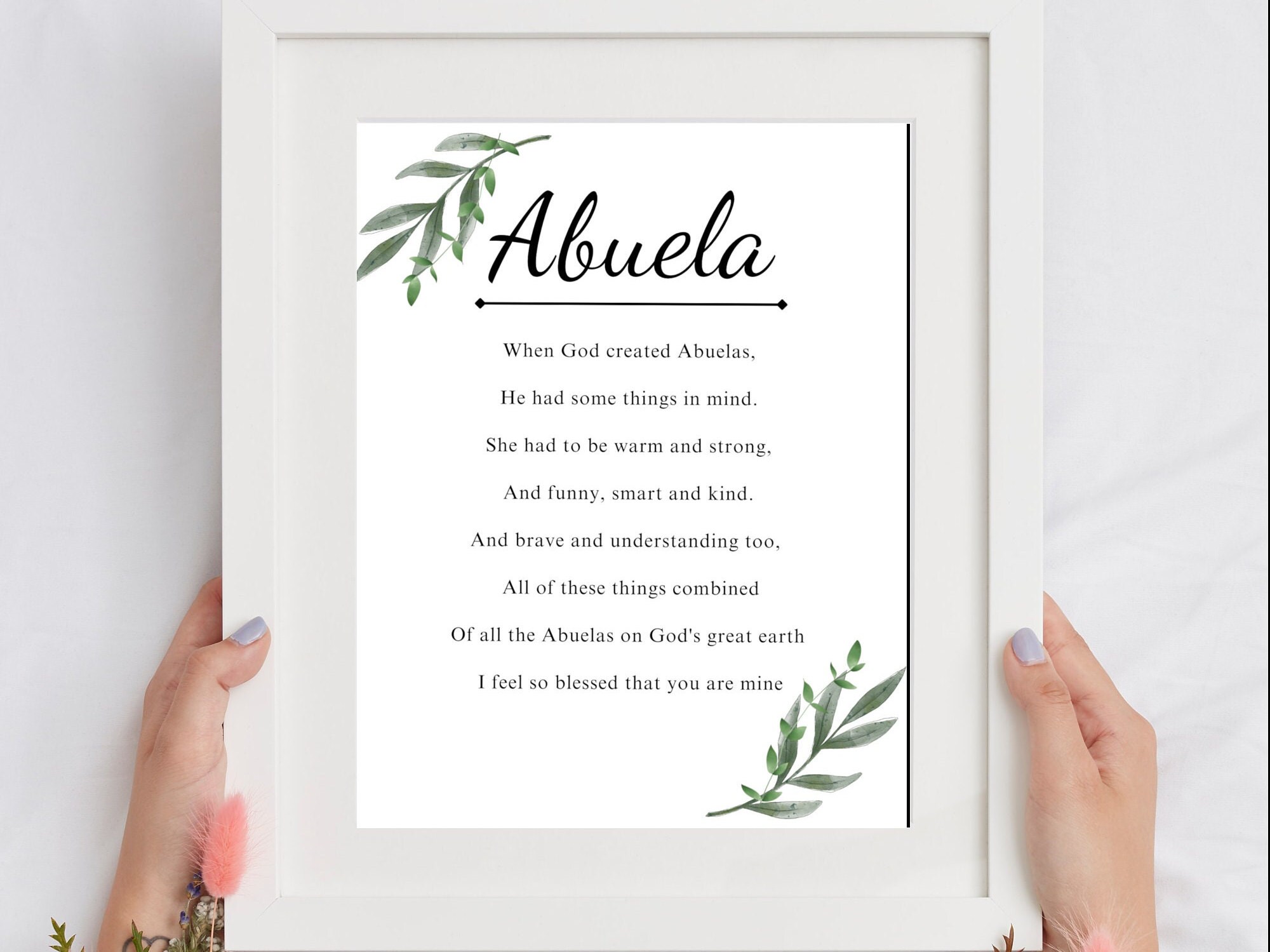Abuela Poem Printable: Hispanic Heritage Gift (digital Download) - Etsy