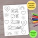 Get Well Soon Mommy Printable Coloring Page Get Well Soon Card Gift ...