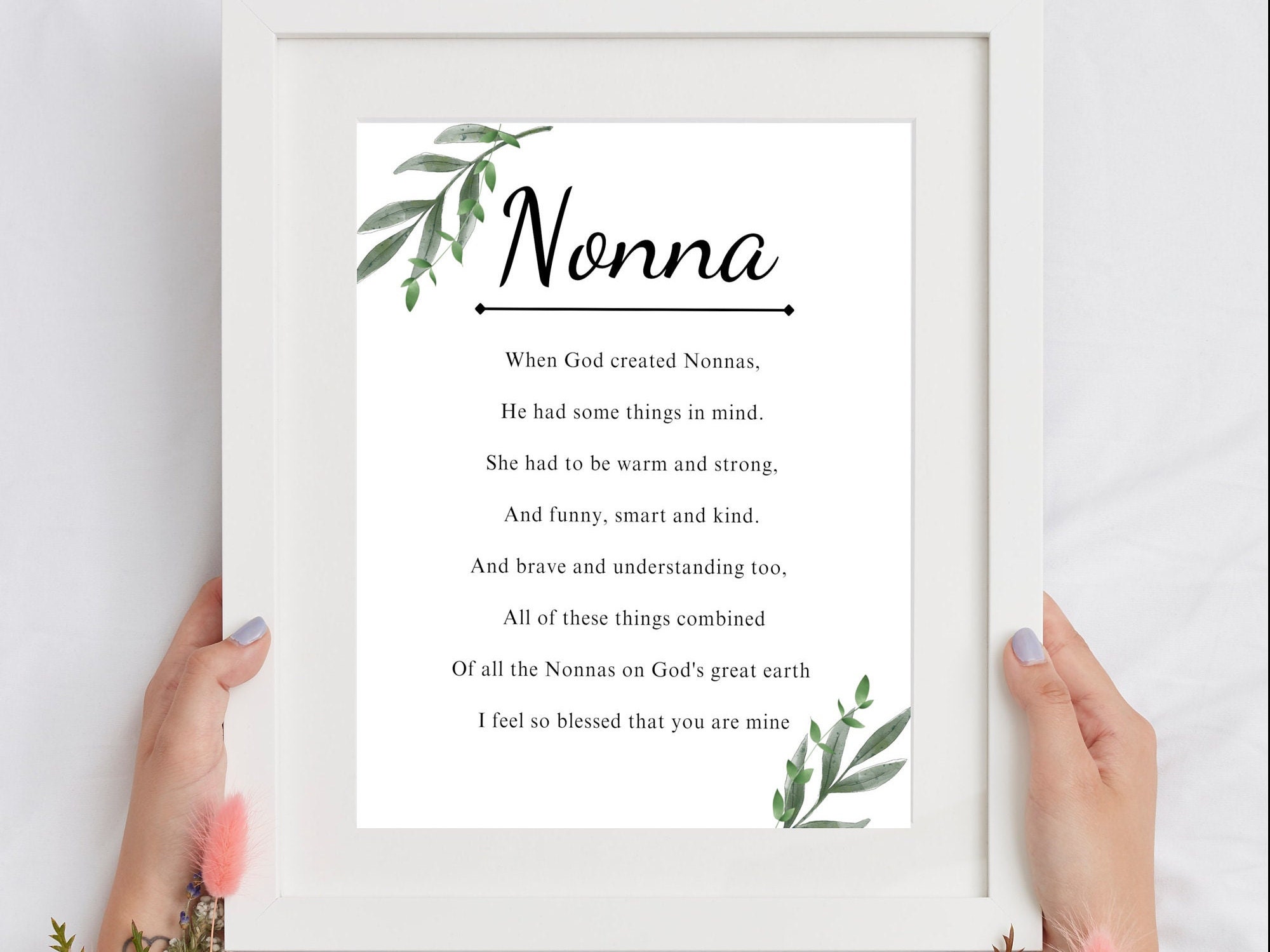 Perfect Nonna Poem Printable Poem for Nonnas Birthday Xmas Wedding