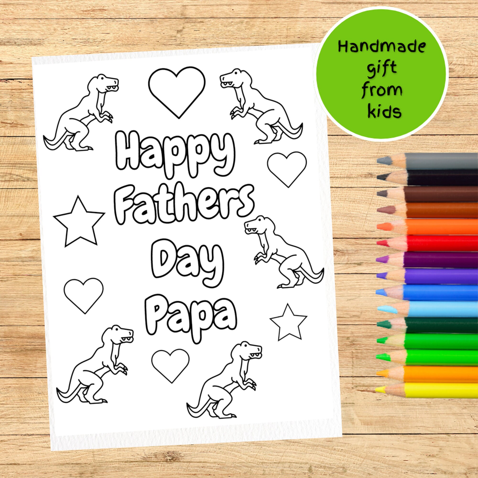 Papa Fathers Day Coloring Page - Il Fullxfull.4936252753 Gf5o 