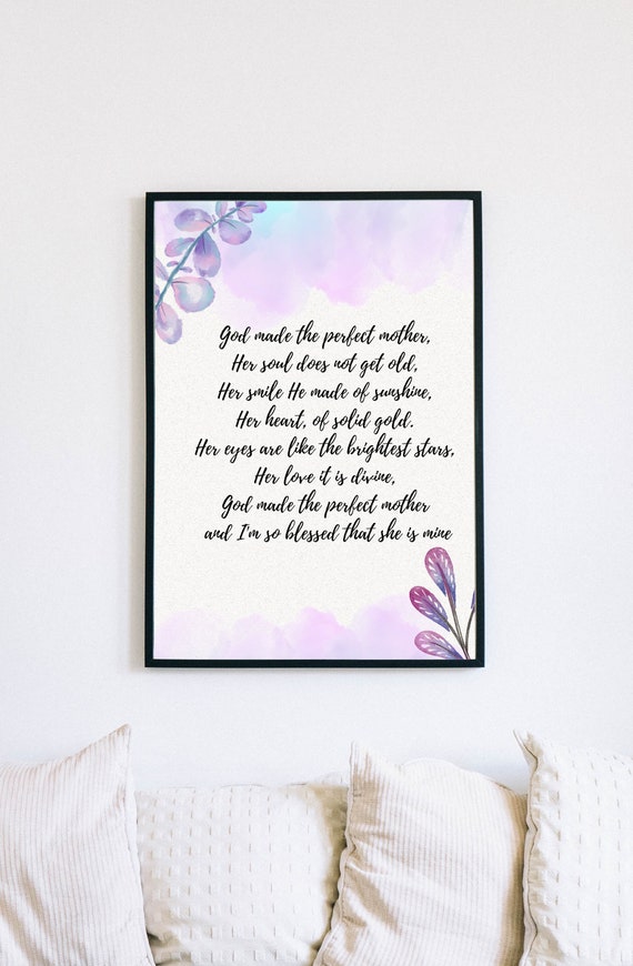 Poem for My Mom, DIGITAL DOWNLOAD, Perfect Mothers Day Gift, Mom Poem, Mom  Gifts, Mom Verse, Mom Print, Mother's Day Gift Present, Best Mom -   Sweden