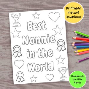 Coloriage Nonnie à imprimer pour la fête des grands-parents pour la fête des mères