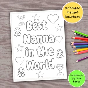 Nanna Ausmalbilder zum ausdrucken, Ausmalbilder, Malvorlagen, Danke, Malvorlagen, Geburtstag, Muttertag, Großeltern, Geschenk zum Ausdrucken