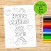 Happy Mother Day Grammy Printable Coloring Page Sheet for Kids Cute ...