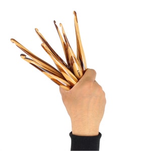 Handmade Ergonomic Wood Crochet Hook Set (3mm-10mm)
