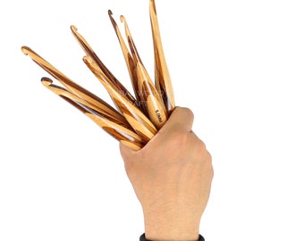 Handmade Ergonomic Wood Crochet Hook Set (3mm-10mm)