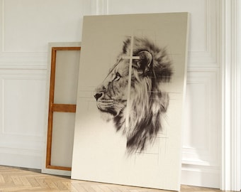 Lion of Judah Canvas Print: Christian Symbolic Art