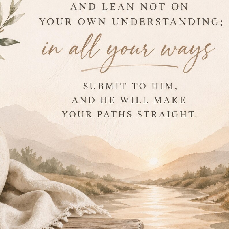 Proverbs 3 5 Print: Trust in the Lord Watercolor Scripture Wall Art ...