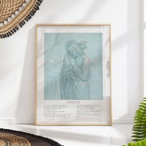 Psalm 23 Christian Gift Jesus Shepherd Bible Verse Print PRINTED on Luxury Paper