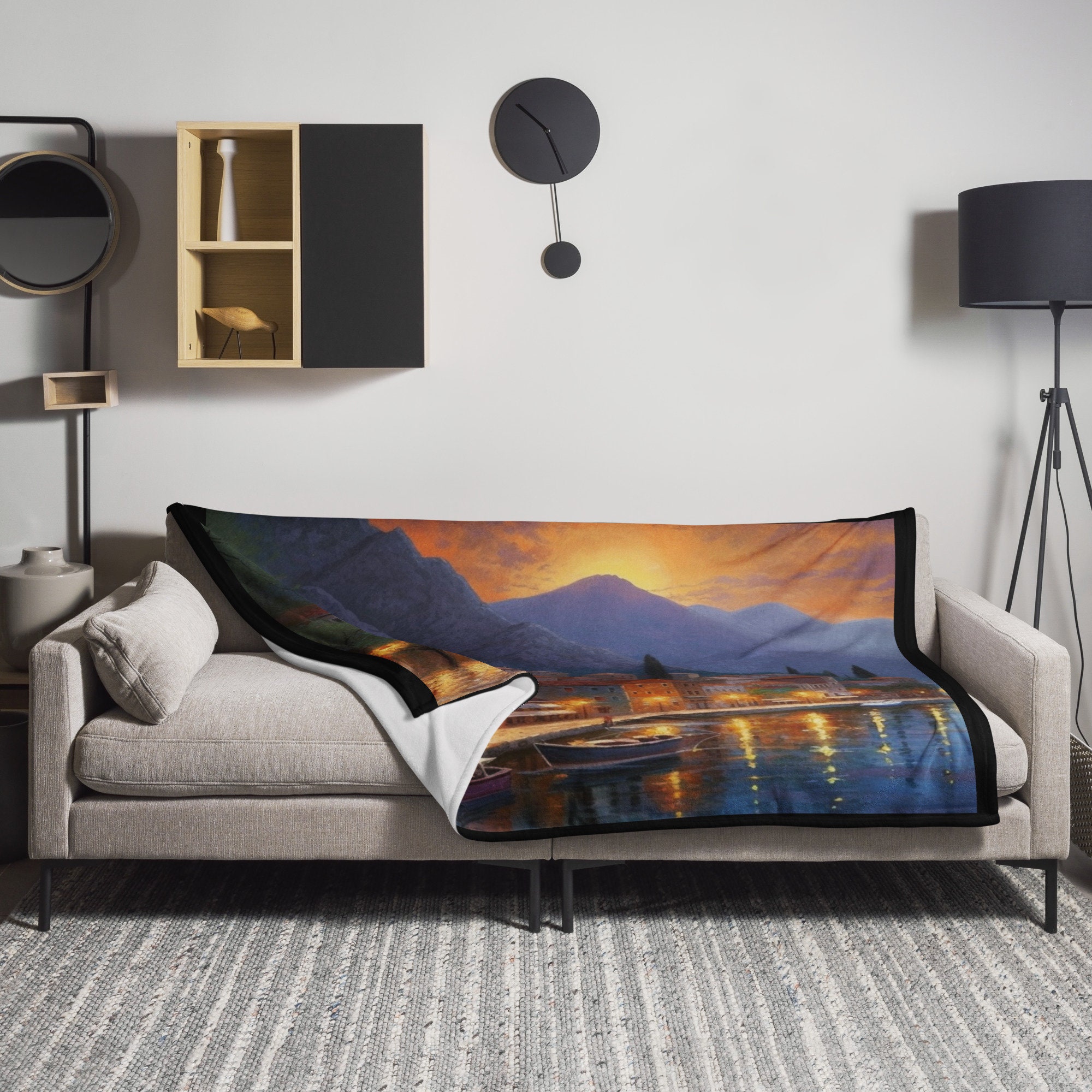 Kotor Montenegro Throw Blanket Scenic Travel Design Cozy Etsy