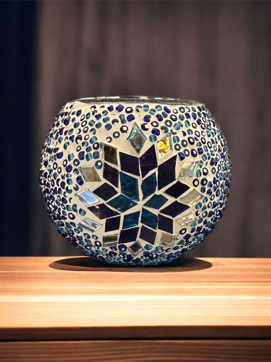 Handmade Turkish Mosaic Candle Holdercandlehandmade Mosaic Etsy