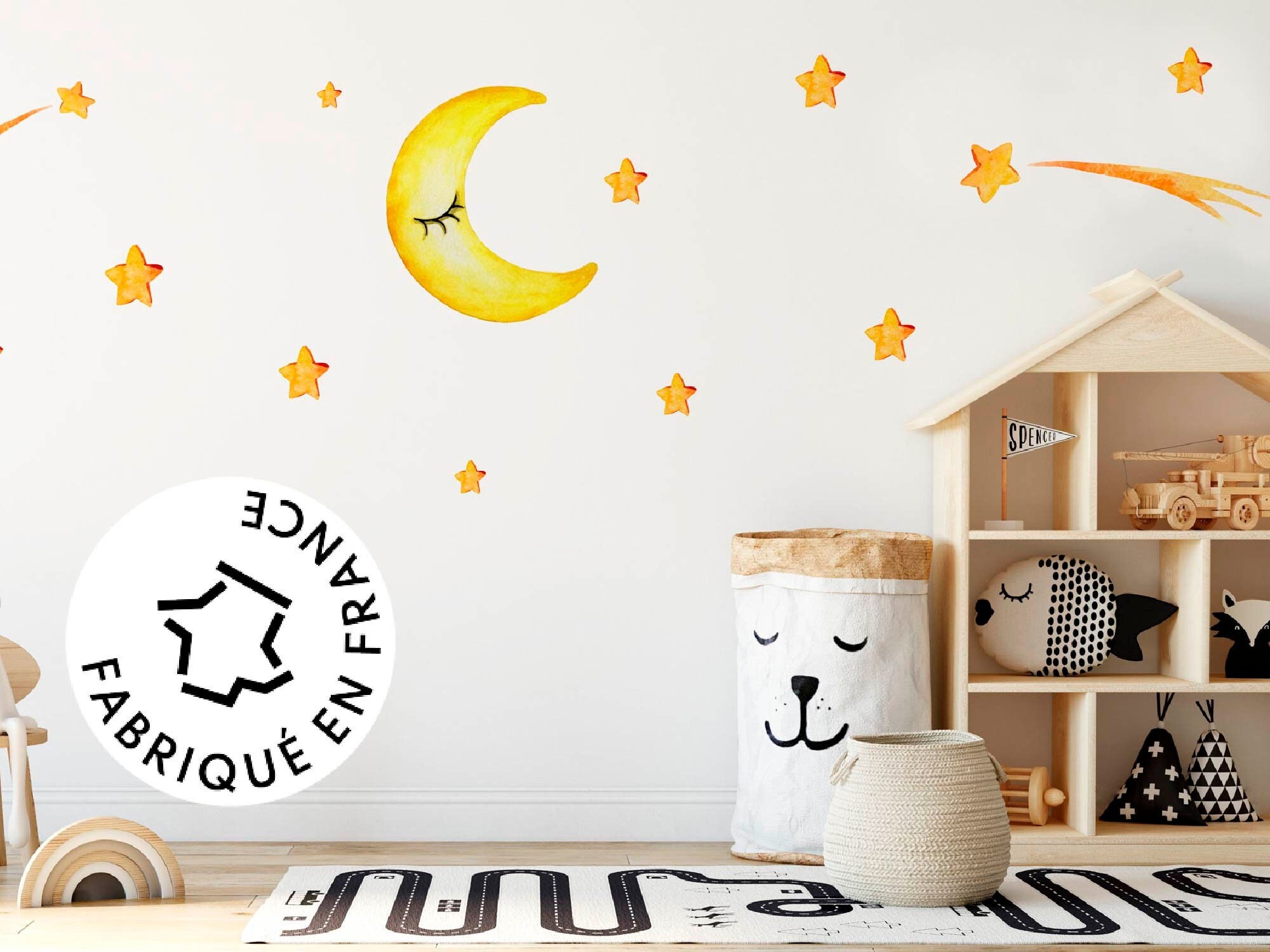 Stickers lune et étoiles -  France