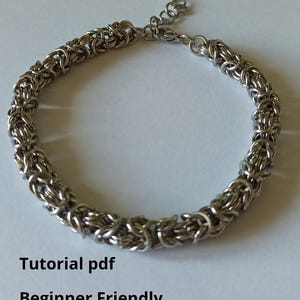 Byzantine Chainmail Tutorial PDF – Beginner Chainmaille Bracelet Pattern – DIY Jewelry Guide