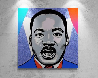 Dr. Martin Luther King Jr Pop-Art Digital Art Print, Colorful Inspirational Printable Art, Downloadable Art