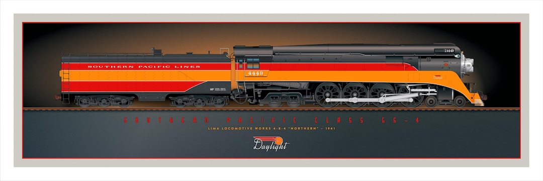 サザン・パシフィック鉄道デイライト4449号 - Etsy 日本