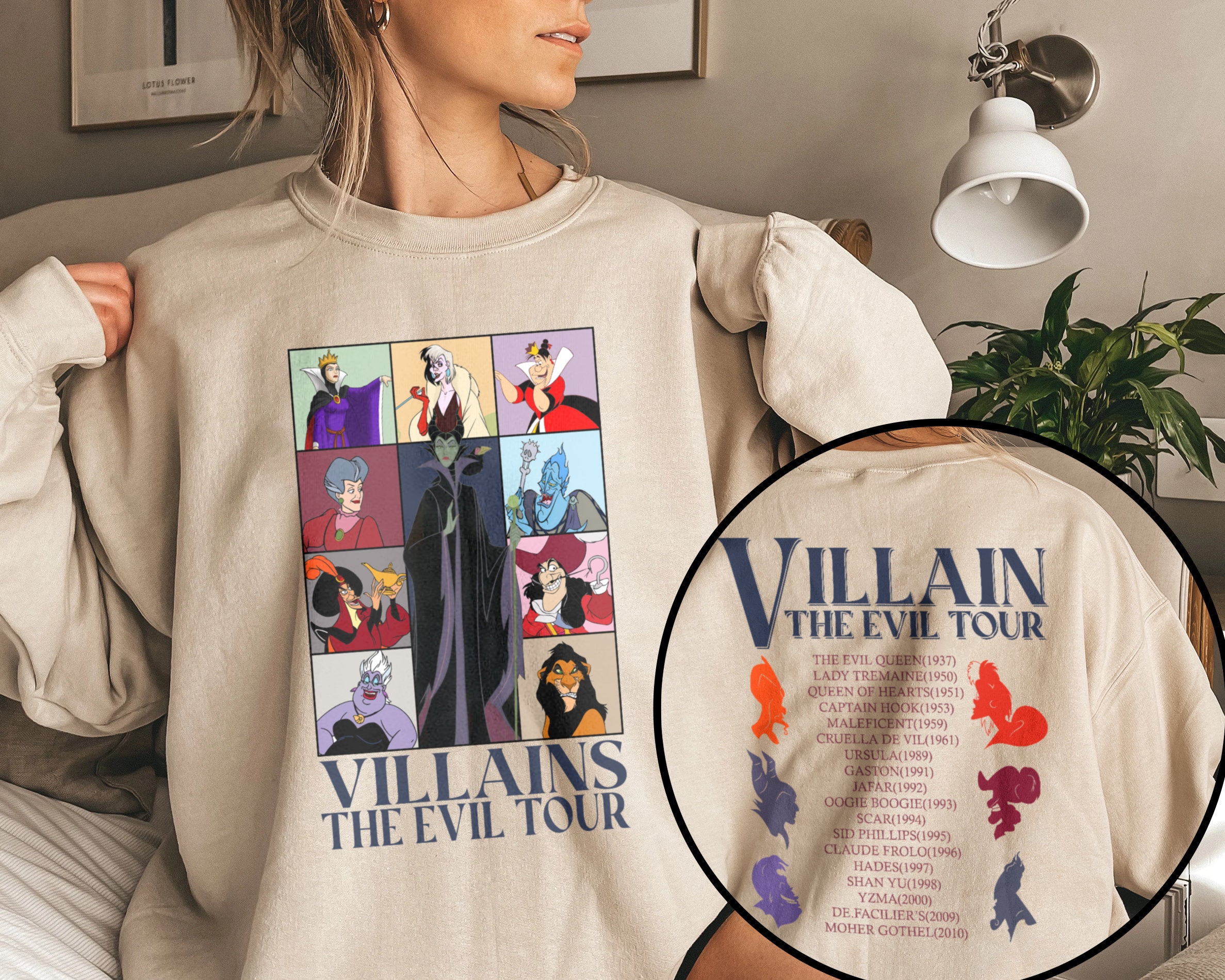 Disney Villains Eras Tour 2-Sided Shirt , Disney Bad Witches Club Shirt