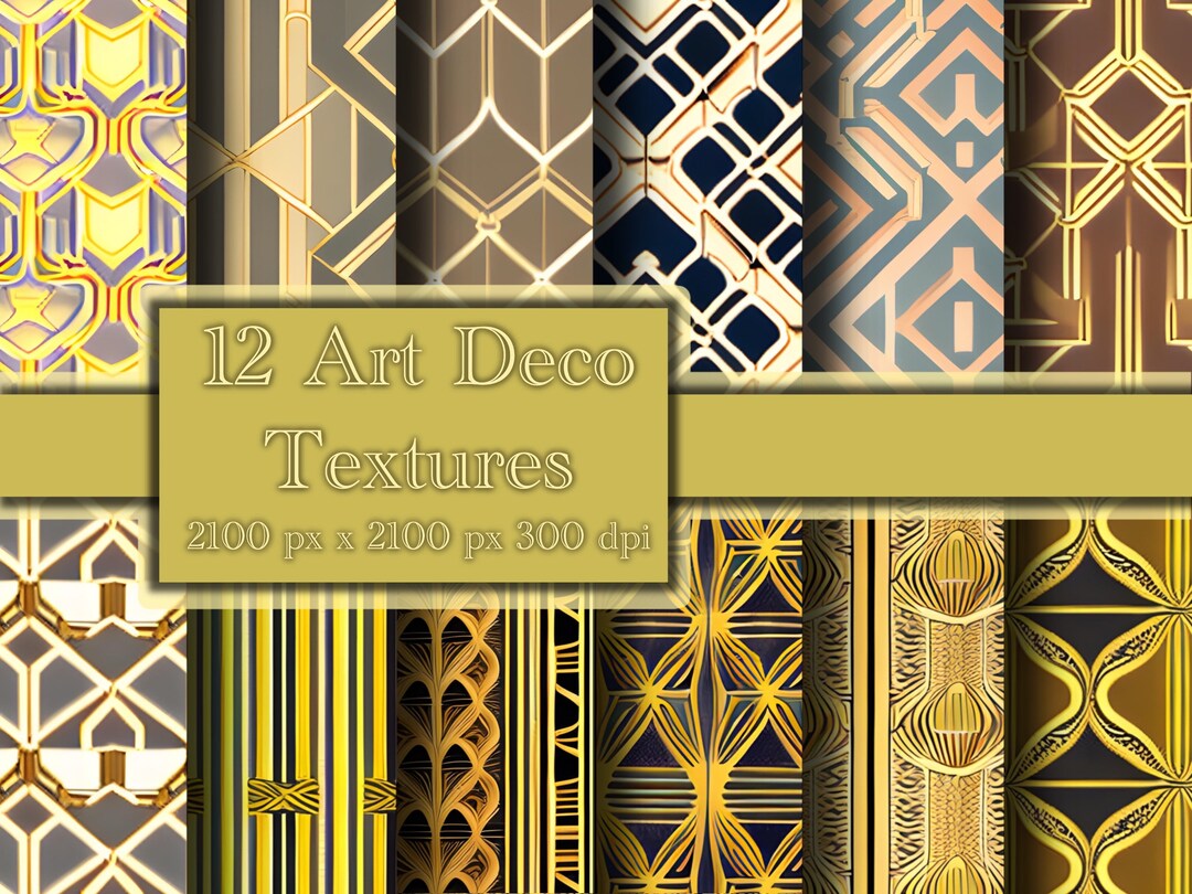 Digital Download Art Deco Textures Pattern Instant Etsy