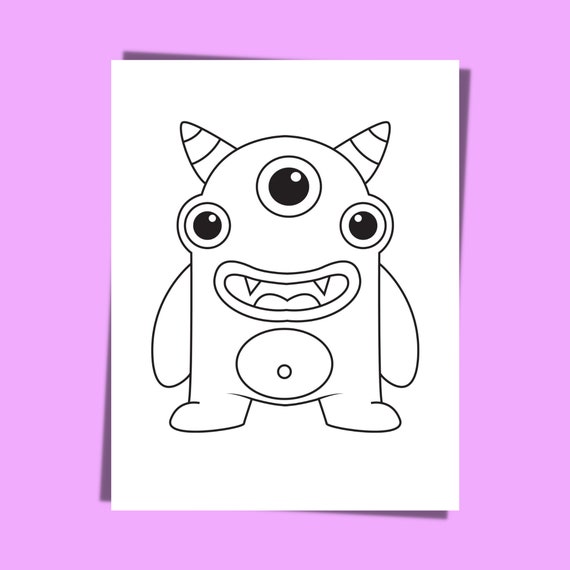 Coloring Pages for Kids Color the Little Monsters Learn to Color