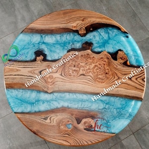 Round Epoxy Resin Table For Home Decor