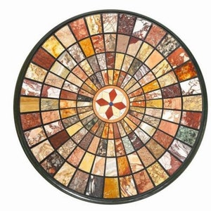 Semi Precious Stone Inlay Work Handmade Pietra Dura Home Decor, inlay art kitchen table, marble table