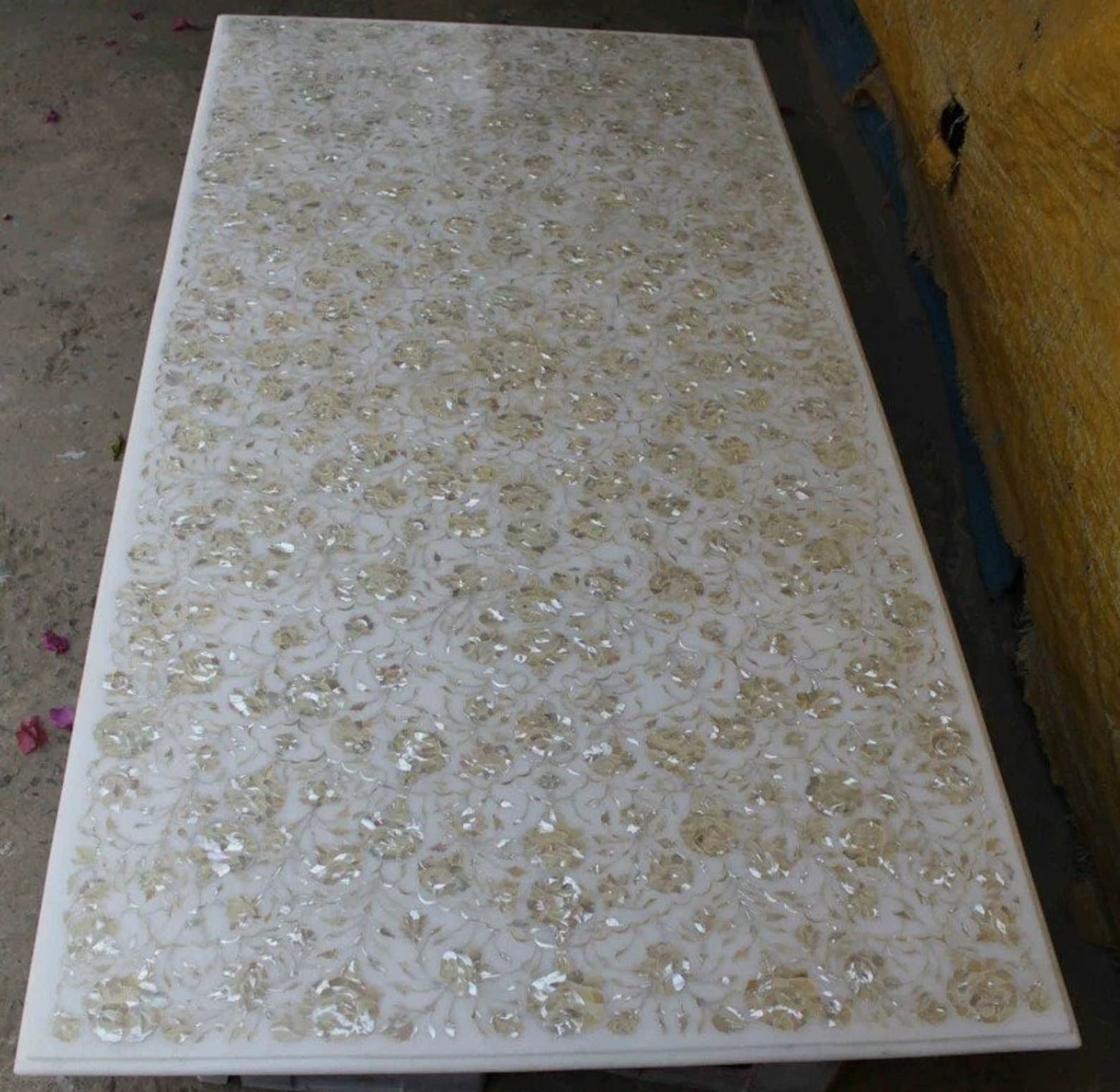 Marble Inlay Table Top, Handmade Semi Precious Stone Inlay Work PIETRA ...
