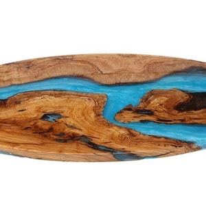Wooden Resin Oval Epoxy  Dining Table